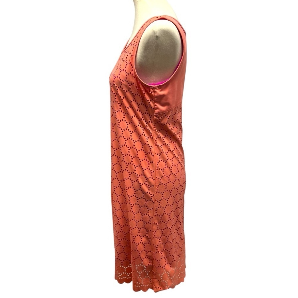 Title Nine Nimblene Orange Lasercut Stretch Outdoor Active Dress Women’s Medium - Picture 3 of 11